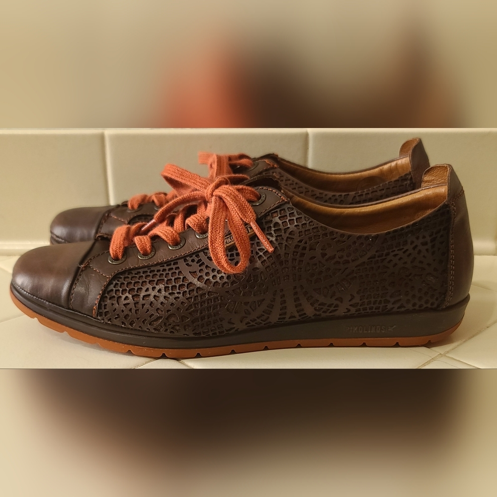 Pikolinos Leather Lazer Cut Sneakers Women's Size EU 41/ US 10-10.5